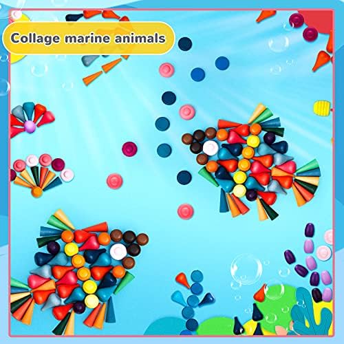 Chivao Loose Parts Play Materials Set, Wooden Mandala Toys Kit,162 Pcs - Image 4