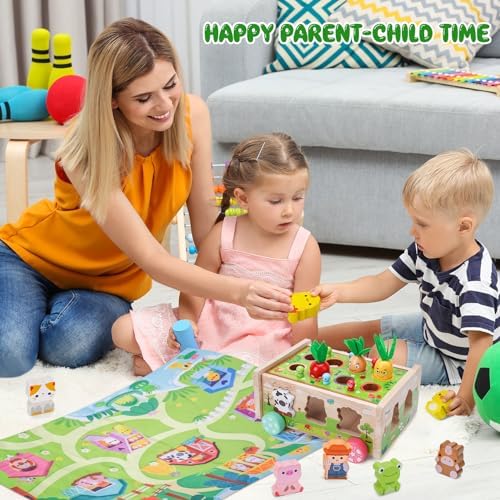 Toddler Montessori Wooden Farm Toys for 1 2 3 Year Old Babies Boys Girls - Image 3