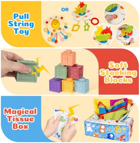 6 in 1 Montessori Toy for Babies Sensory Set for Infant Early Learning Gift - Image 4