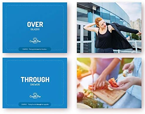 CreateFun 50 Preposition Flash Cards V3 Kids, School, Adults, ESL & Autism - Image 4