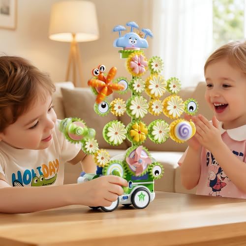 4 in 1 STEM Gear Toys for Kids Ages 3+, Educational Building Blocks, 61Pcs - Image 2