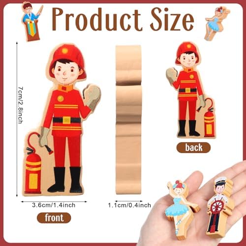 Blosssound 30 Pcs Community Helpers Blocks Preschool Community Helpers - Image 3