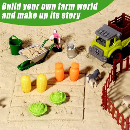 Aliex Farm Sensory Bin, Sensory Kits with Play Sand for Toddlers Ages 3-8 - Image 2