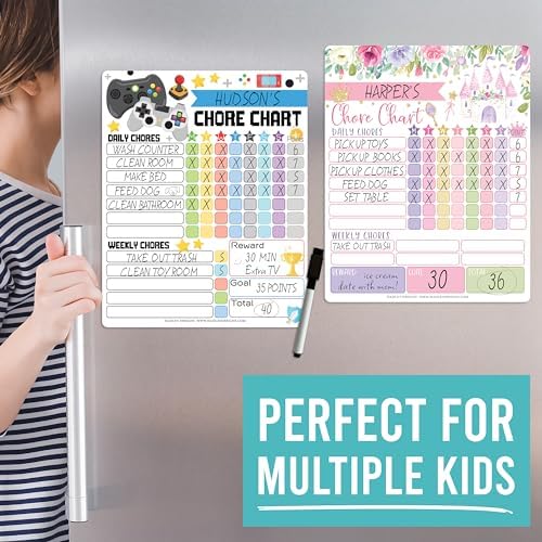 Magnetic Chore Chart for Kids Dry Erase Reward Chart for Home and Classroom - Image 3