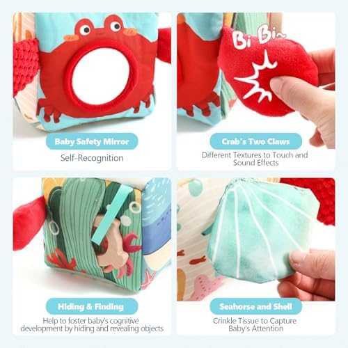 Youuys Baby Tissue Box Toy for Babies 6-12 Months - Montessori Toys Baby Tissue Box Sensory Toys for 1 Year Old - Boy Girl Gifts for Babies 6 12 18 Months Old (Ocean) - Image 5