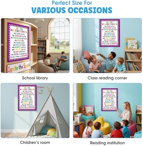 FaCraft Reading Posters for Classroom - Educational Poster Colorful Classroom Decorations for Elementary Motivational Reading Corner Bulletin Board Set for Preschool Kindergarten Homeschool Wall Decor - Image 6