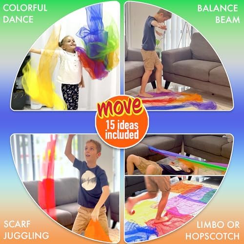 14 Pack Scarves for Kids Play - Dance & Juggling Scarves, 24 Inch - Image 4