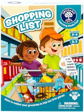 Orchard Toys Shopping List Game - New Art Race to Collect Your Groceries in This Fun Memory Game, Age 3-7, 2-4 Players by OrchardToysMooseGames