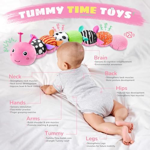 AWOTOY Baby Toys 6-12 Months Music Caterpillar Stuffed Animals Infant Toys - Image 2