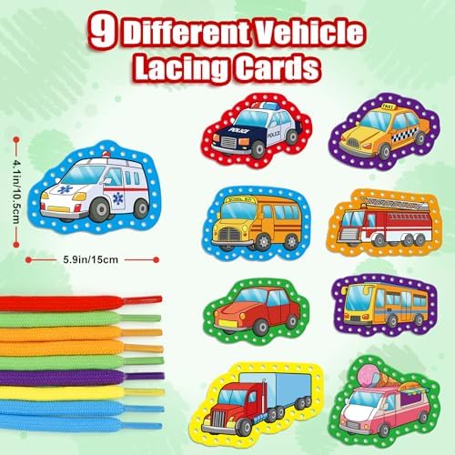 Lacing Cards,Sewing Kit for Kids,Fine Motor Toys,Classroom Must Haves - Image 2