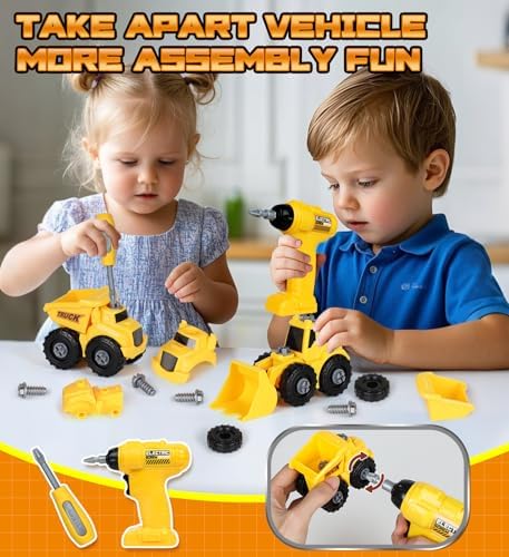 Lehoo Castle Kids Tool Bench with Electric Drill, Realistic Tools, Trucks - Image 4