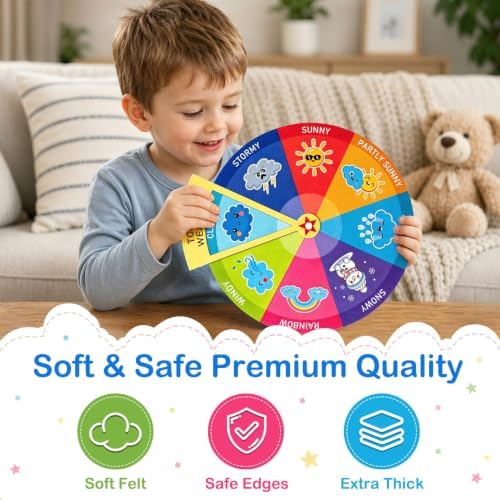 Weather Wheel for Kids Weather Chart for Classroom Preschool Decor - Image 3