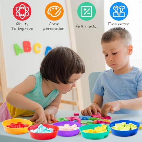 6 Pcs Sorting Bowls for Toddlers, 6 Colors Counting Bowls - Image 4