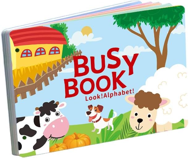 Montessori Busy Book (Farm Theme) – Preschool Learning Activities for Ages 3+, Fine Motor Skills, Interactive Velcro Activity Book, Travel Toy for Kids by BrightM%C5%8D