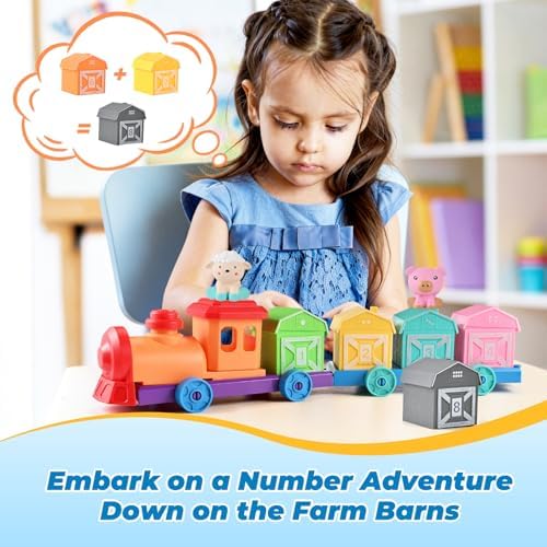 Cieex Toddler Toys Farm Animal Train for 1 2 3 Years Old, Learning Toy - Image 4