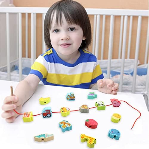 BMTOYS Wooden Lacing Beads Montessori Educationa Threading Learning Toys for 3+ Year Olds Preschool Activities Stringing Toys for Boys Girls - Image 4