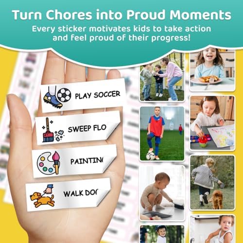 Dry Erase 4 in 1 Chore Chart for Multiple Kids - Magnetic Routine Chart with Slider Cute Chore Stickers, Visual Schedule for Kid with Autism to Do List Checklist for Kids - Image 5