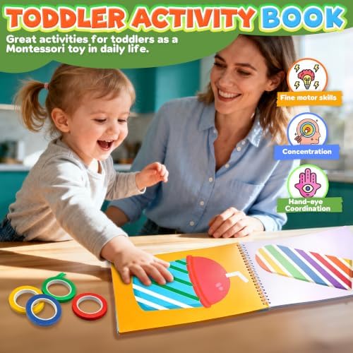 Kyerivs 2 Pack Tape Activity Books for Kids Ages 3-5 - Image 2