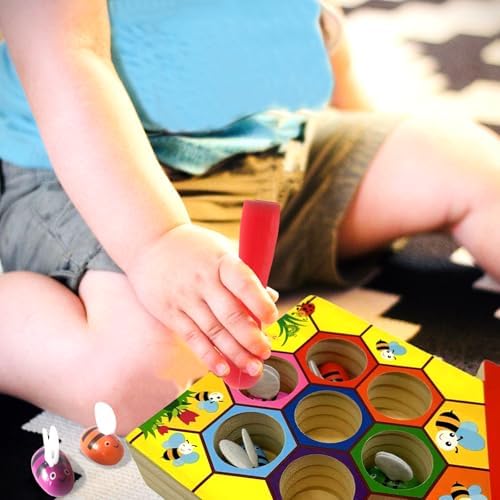 Montessori Toys for 3 Year Old, Toddler Fine Motor Skill Toy, Bee to Hive Matching Game, Color Sorting Matching Toy, Preschool Educational Learning Gift - Image 7
