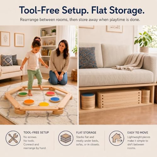 Avenlur Majesty Balance Beam for Kids, Toddler Stepping Stones Set - Image 4