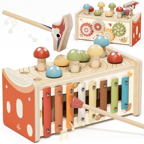 Lehoo Castle Montessori Pounding Toy with Xylophone for Toddler 1-2 by LehooCastle
