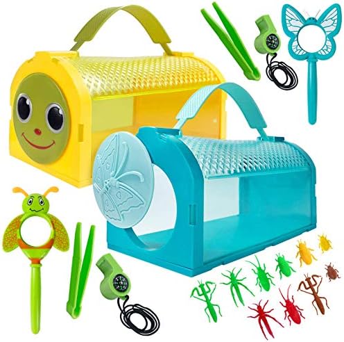 ESSENSON Outdoor Explorer Kit & Bug Catcher Kit with Vest, Binoculars, Magnifying Glass, Butterfly Net, Hat and Backpack Camping Adventure Toy Birthday Gift for Boys & Girls Age 3-12 Year Old - Image 4