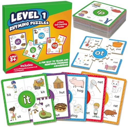 Edulok Phonics Puzzle Games, Spelling Games, Phonics Flash Cards, Sight Word Flash Cards for Toddlers, Learning Educational Toys, Kids Preschool Learning Activities, Homeschool Supplies, Learn to Read by Edulok