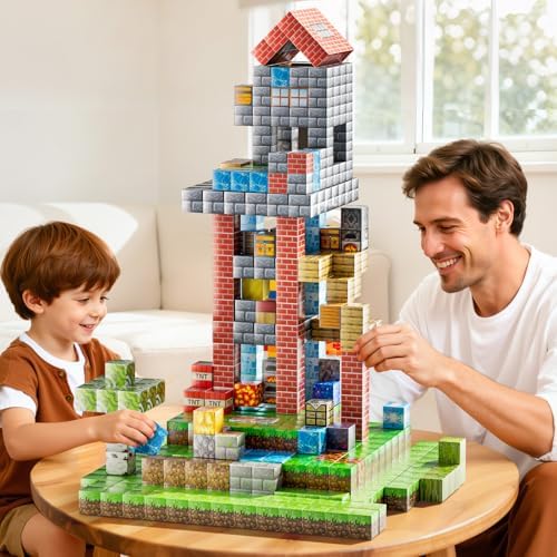 Magnetic Blocks Toys for Kids, 110PCS Magnetic Building Blocks, STEM Montessori Sensory Stacking Toy for Boys Girls Age 3 4 5 6 7 8 9 10, Christmas Birthday Gifts for Boys and Girls Age 3+ - Image 6