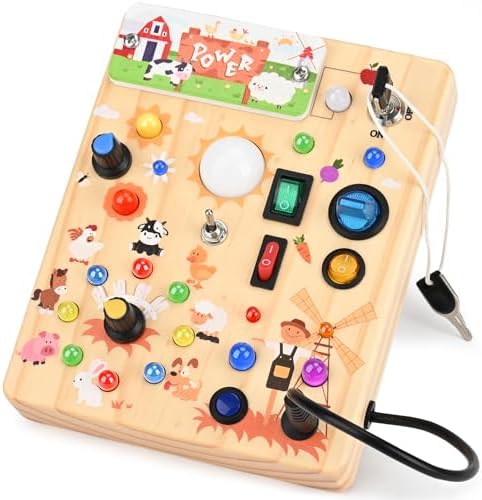 Busy Board for Toddlers 1-3 - Montessori Educational Sensory Toy for Kids by Dreamon