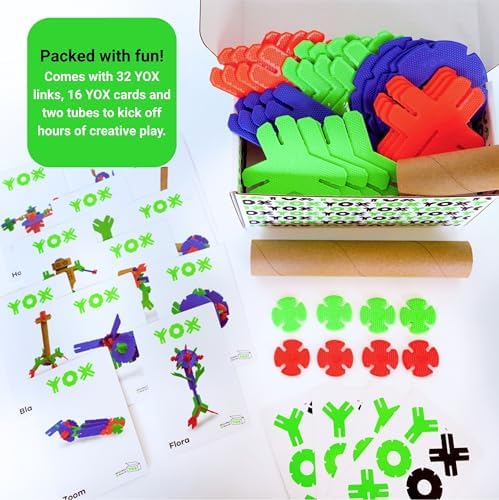 Box of YOX, Creative Educational Building & Construction STEM Toy Set for Kids, Learning Toys for Children Ages 4-10, Boys & Girls Fun Gift, Preschool & Classroom Toys, 50 Parts, Storage Box Included - Image 5
