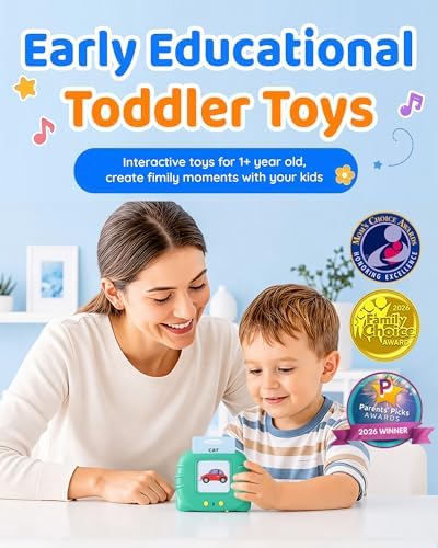 Aullsaty Talking Flash Cards for Toddlers 1-5 Years Old, Upgraded 536 Sight Words with 6 Songs Montessori Autism Sensory Toys, Educational Learning Speech Therapy Birthday Gifts for Boys Girls (Green) - Image 2