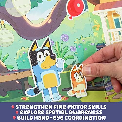 Horizon Group USA Bluey Sticker Playset, 2 Sticker Play Scenes, 35+ Reusable Puffy Bluey Repositionable Stickers for Kids, Perfect for Travel, Screen-Free Fun - Image 4