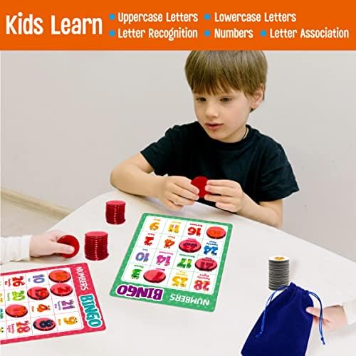 SpriteGru Alphabet Bingo Game, Uppercase/Lowercase/Number Bingo Game ABC and 123 Bingo Board Game for Kindergarten and Preschool Kids 4-8, Perfect for Classroom & At Home - Image 5