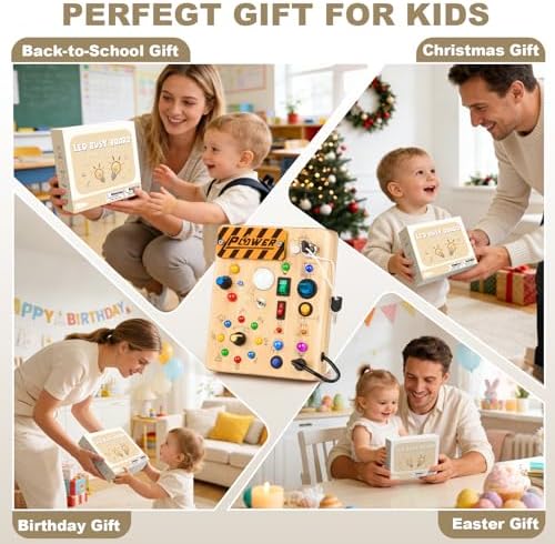 LED Busy Board for Toddlers - Montessori Sensory Toys for 1 2 3 Years Old - Image 6