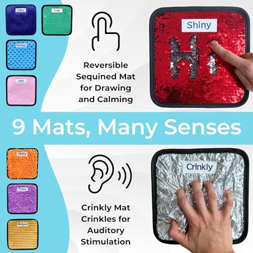 9 Labeled Sensory Mats w/Lesson Plans | Sensory Toys for Kids with Autism | Mats for Autistic Children | Occupational Therapy Toys | Sensory Wall for Autism Classroom Must Haves - Image 4
