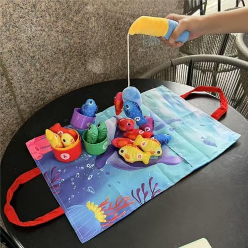 22-Piece Montessori Cloth Fishing Toy Stacking Cups for Toddlers by Unknown