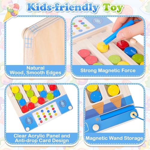 3 4 5 Year Old Boy Birthday Gift, Kids Magnetic Color Matching Puzzle Board - Image 6