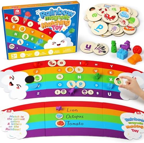 Coogam Rainbow Alphabet Learning Toy Magnetic Letters Game by Coogam