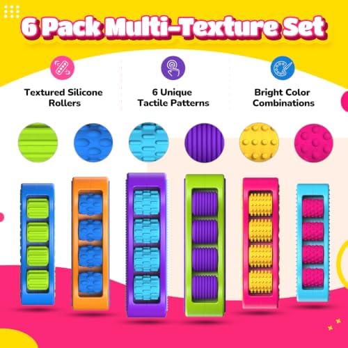 Sensory Fidget Toys for Kids, 6 Pack Quiet Textured Fidgets - Image 3