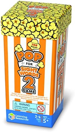Learning Resources Pop for Sight Words 2 Game, Homeschool, Early Vocabulary and Phonics Classroom Game, 100 Pieces, 2-4 Players, Ages 5+ by LearningResources
