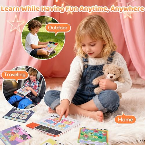Learn to Read & Spell Phonics Pad, Interactive Electronic Learning Pad with 242 Sound Pages Card, Fun Learning Activities for Kids 3-10 Years Old - Image 6