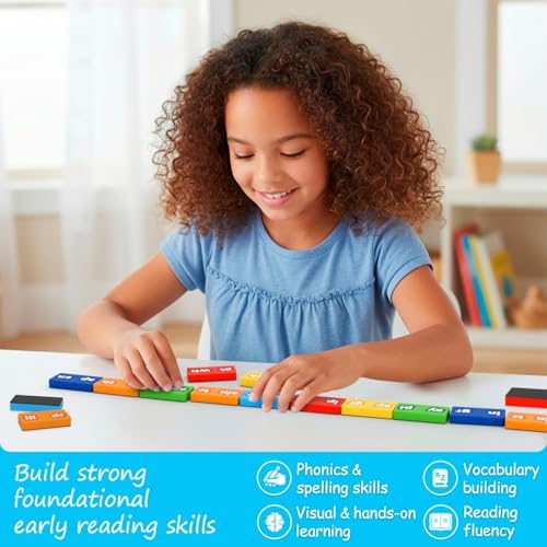 Simply Magic 112 PCS Magnetic Phonics Dominoes – Blends and Digraphs Games - Image 5