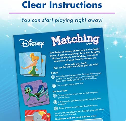 Wonder Forge Disney Matching Game - Fun Memory Game for Boys & Girls Ages 3 and Older - Featuring Classic Disney Characters - Preschool Learning Toy (Pack of 6) - Image 4