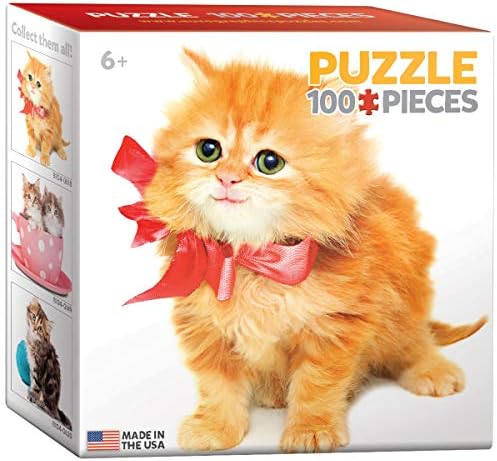 EuroGraphics Cat with Bows Mini Puzzle (100-Piece) 8104-0618 Blue by EuroGraphics