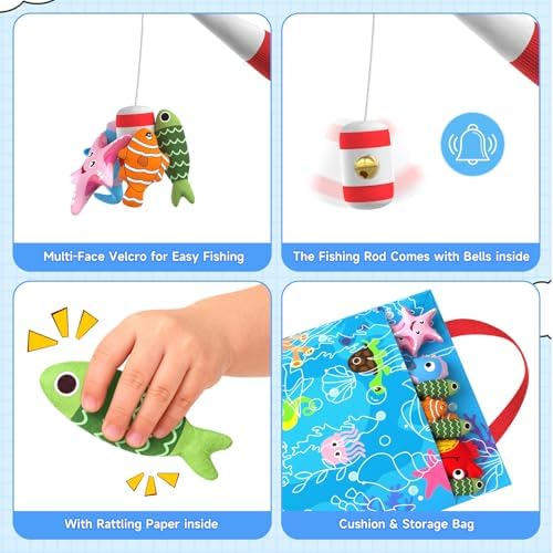 Toddler Toy Montessori Toys for 1 Year Old Baby Boy Girl, Fishing Game - Image 4