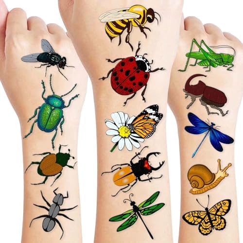 120 PCS Bug Temporary Tattoos for Kids Toddlers by Unknown