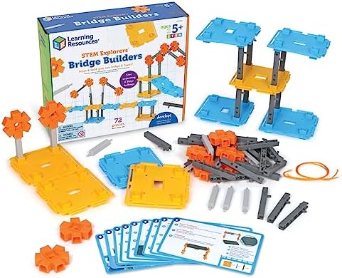 Learning Resources STEM Explorers Bridge Builders - Building Science Toys, Fine Motor Skills, Toddler Explorer Kit, Gifts for Boys and Girls by LearningResources