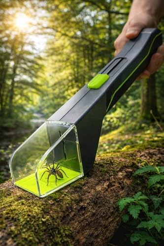 Humane Bug Catcher, Live Insect Catching Tool, Touchless Spider Catcher with Sliding Door, Safe Insect Observation Tool for Home & Garden - Image 2