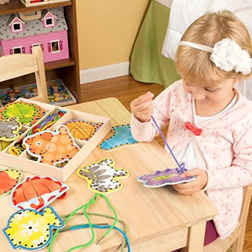 Melissa & Doug Alphabet Wooden Lacing Cards With Double-Sided Panels and Matching Laces - Image 2