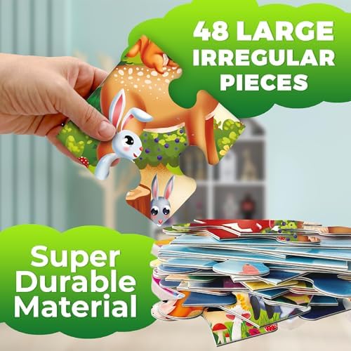 Giant Floor Puzzles for Kids Ages 4-6 - 2x3 Feet Extra-Thick 48 Pieces - Image 3